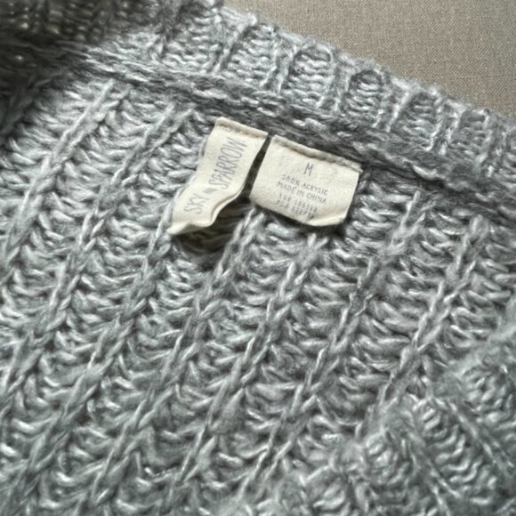 Sky and Sparrow Crew neck Sweater - Gray M - Picture 3 of 7